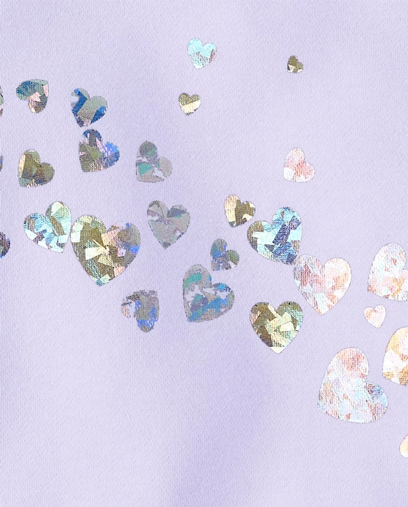 Toddler Girls Embellished Premium Fleece 2-Piece Outfit Set