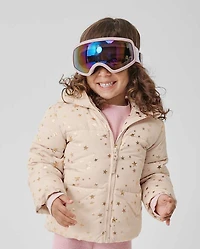 Toddler Girls Print Midweight Microfleece Lined Puffer Jacket