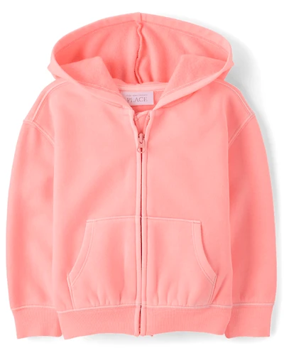 Toddler Garment Dyed Premium Fleece Zip Up Hoodie
