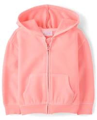 Toddler Garment Dyed Premium Fleece Zip Up Hoodie