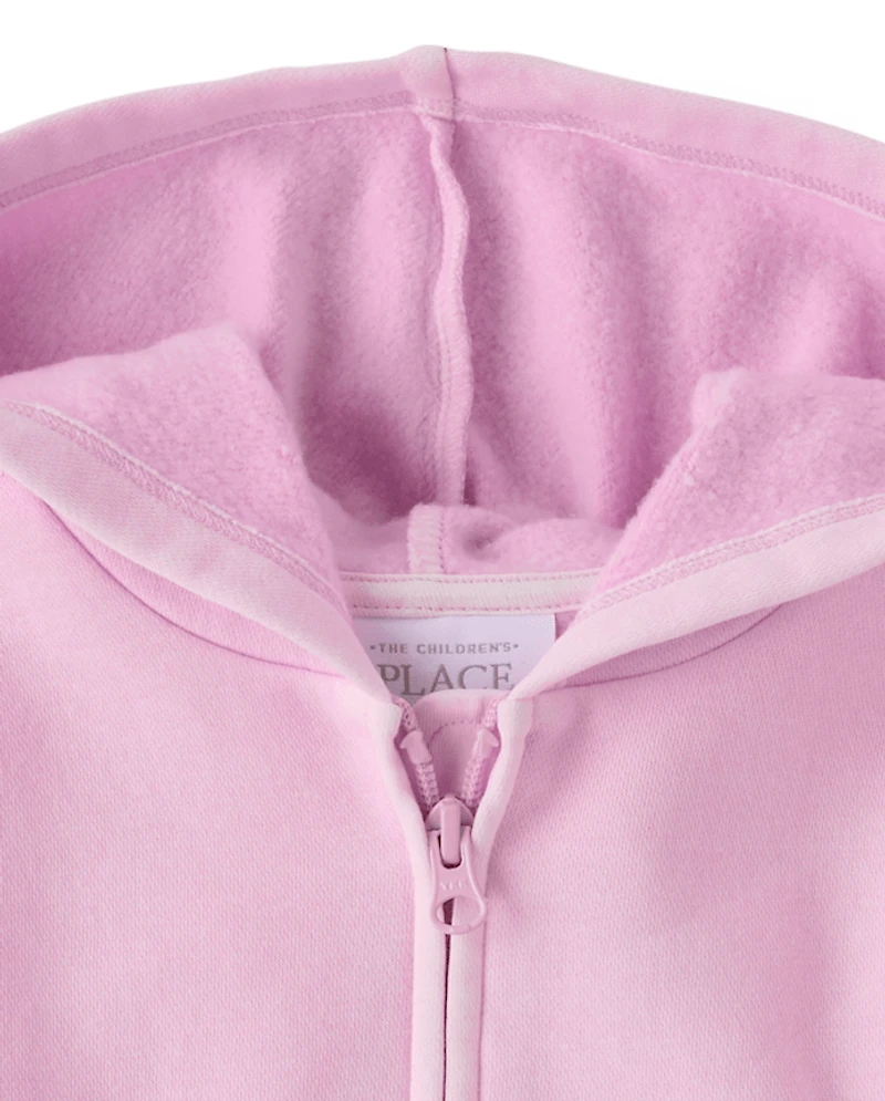 Toddler Garment Dyed Premium Fleece Zip Up Hoodie