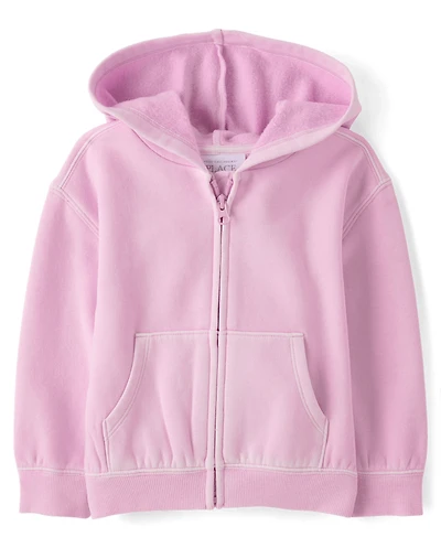 Toddler Garment Dyed Premium Fleece Zip Up Hoodie