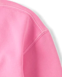 Toddler Girls Garment Dyed Premium Fleece Sweatshirt