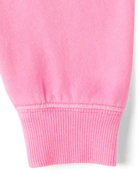 Toddler Girls Garment Dyed Premium Fleece Sweatshirt