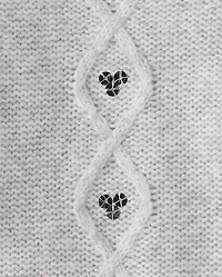 Toddler Girls Sequin Cable Knit Super Soft Sweater