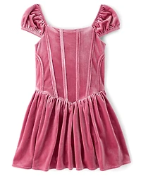Girls Velour Corset Dress