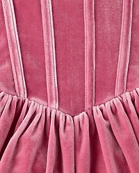 Girls Velour Corset Dress