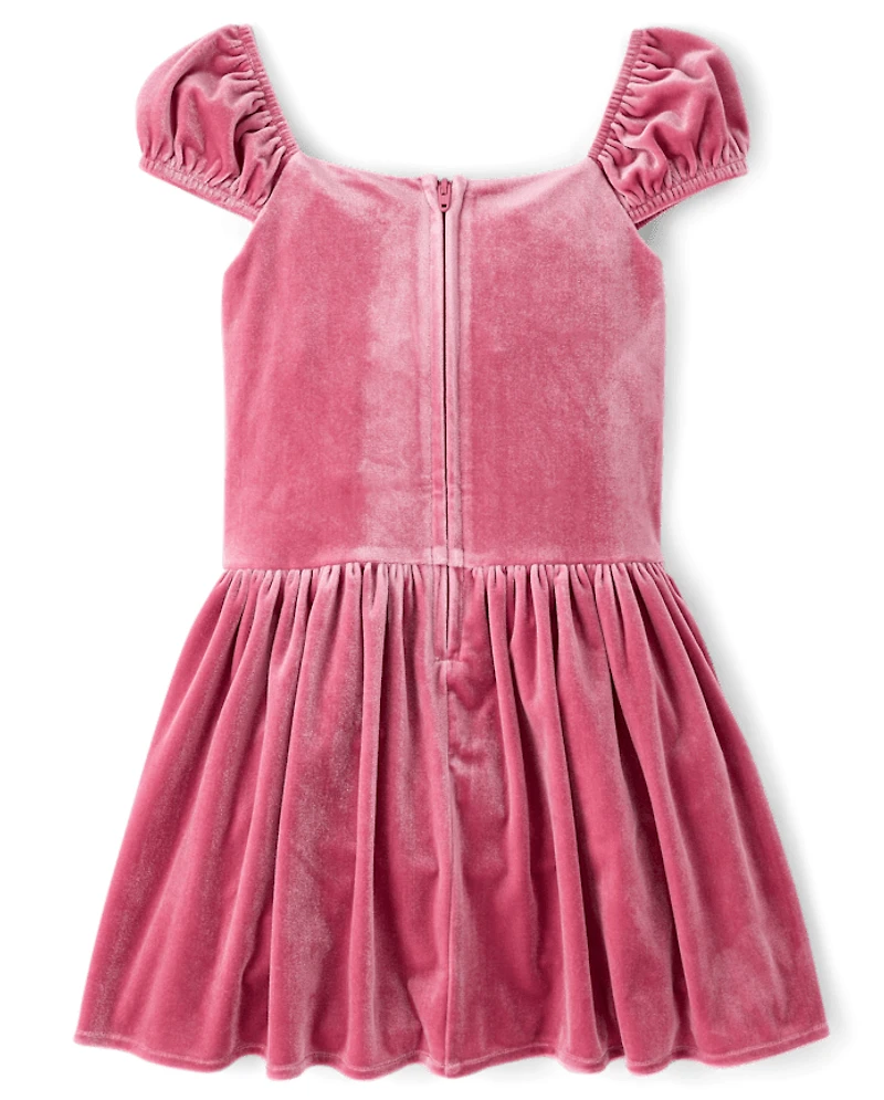 Girls Velour Corset Dress