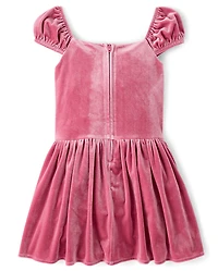 Girls Velour Corset Dress