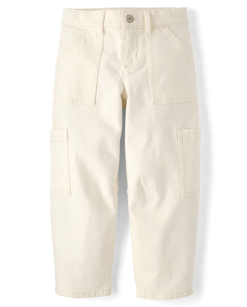 Girls Utility Barrel Jeans