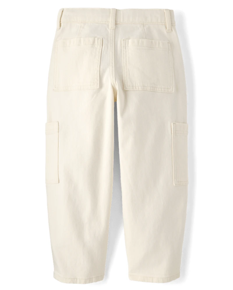Girls Utility Barrel Jeans
