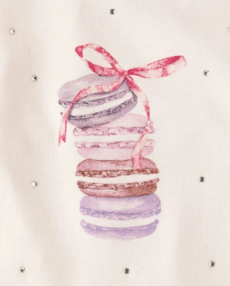 Girls Embellished Graphic Baby Tee