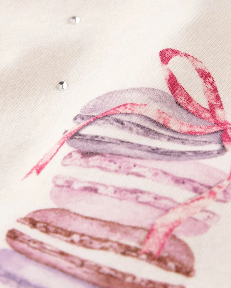 Girls Embellished Graphic Baby Tee