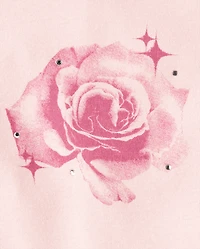 Girls Embellished Graphic Baby Tee