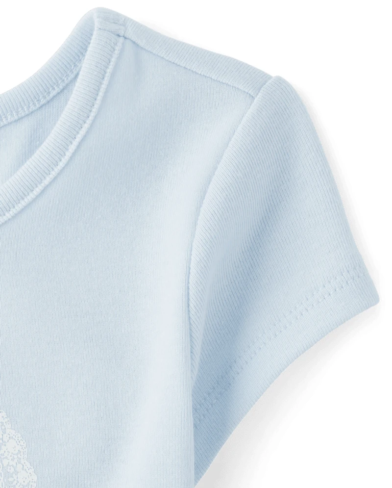 Girls Embellished Graphic Baby Tee