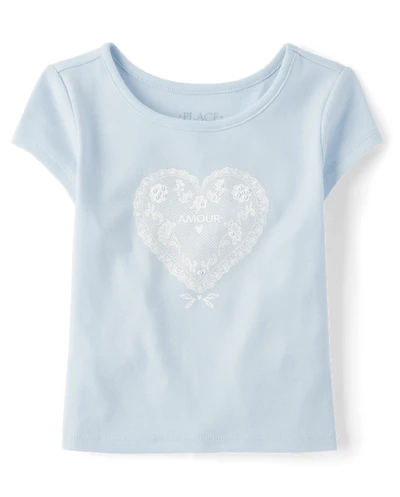 Girls Embellished Graphic Baby Tee