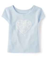 Girls Embellished Graphic Baby Tee