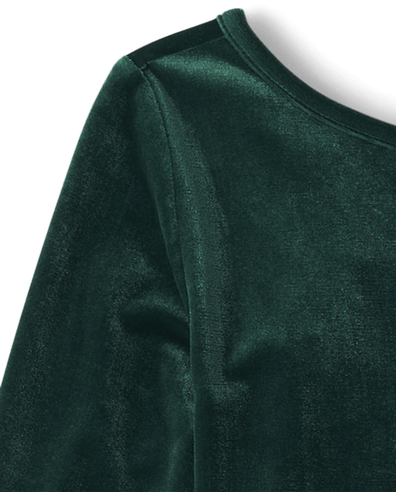 Robe à bulles en velours pour filles