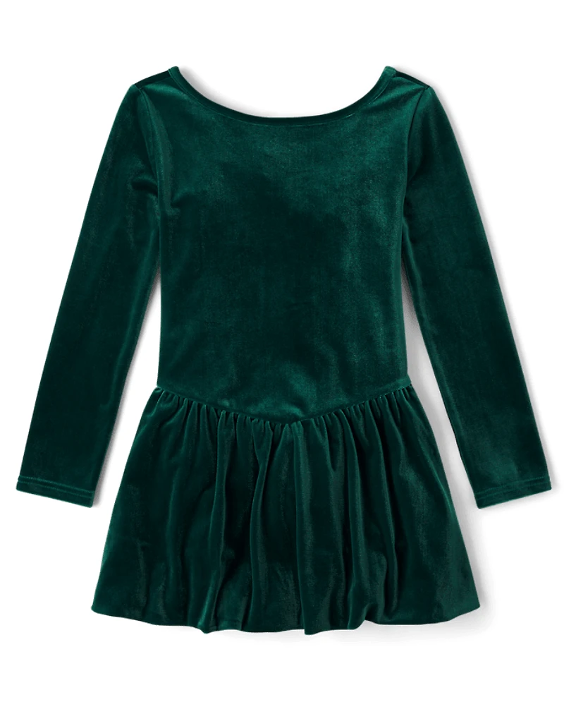 Girls Velour Bubble Dress