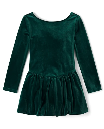 Girls Velour Bubble Dress