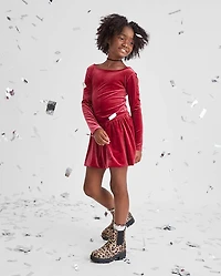Girls Velour Bubble Dress