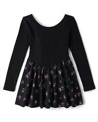 Girls Floral V-Waist Dress