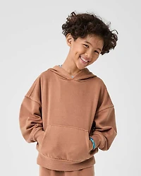 Girls Garment Dyed Premium Fleece Hoodie