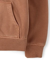 Sweat à capuche en polaire premium teint pièce pour filles