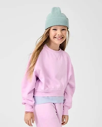 Girls Garment Dyed Premium Fleece Sweatshirt