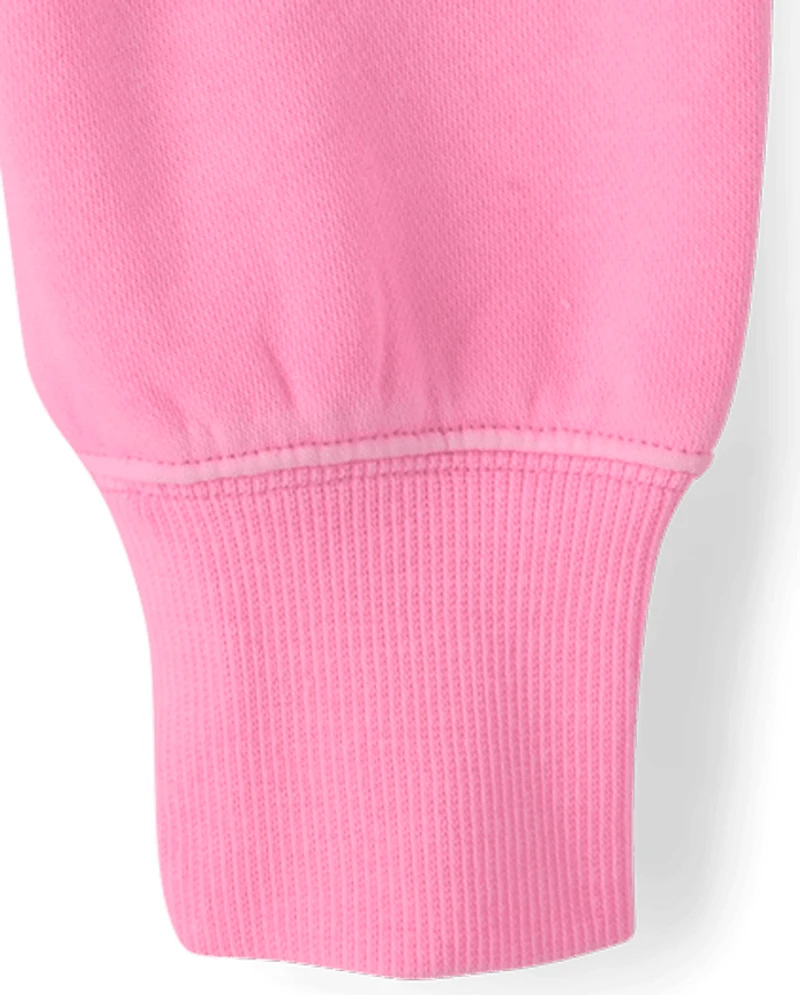 Girls Garment Dyed Premium Fleece Sweatshirt