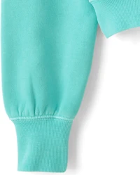 Girls Garment Dyed Premium Fleece Sweatshirt