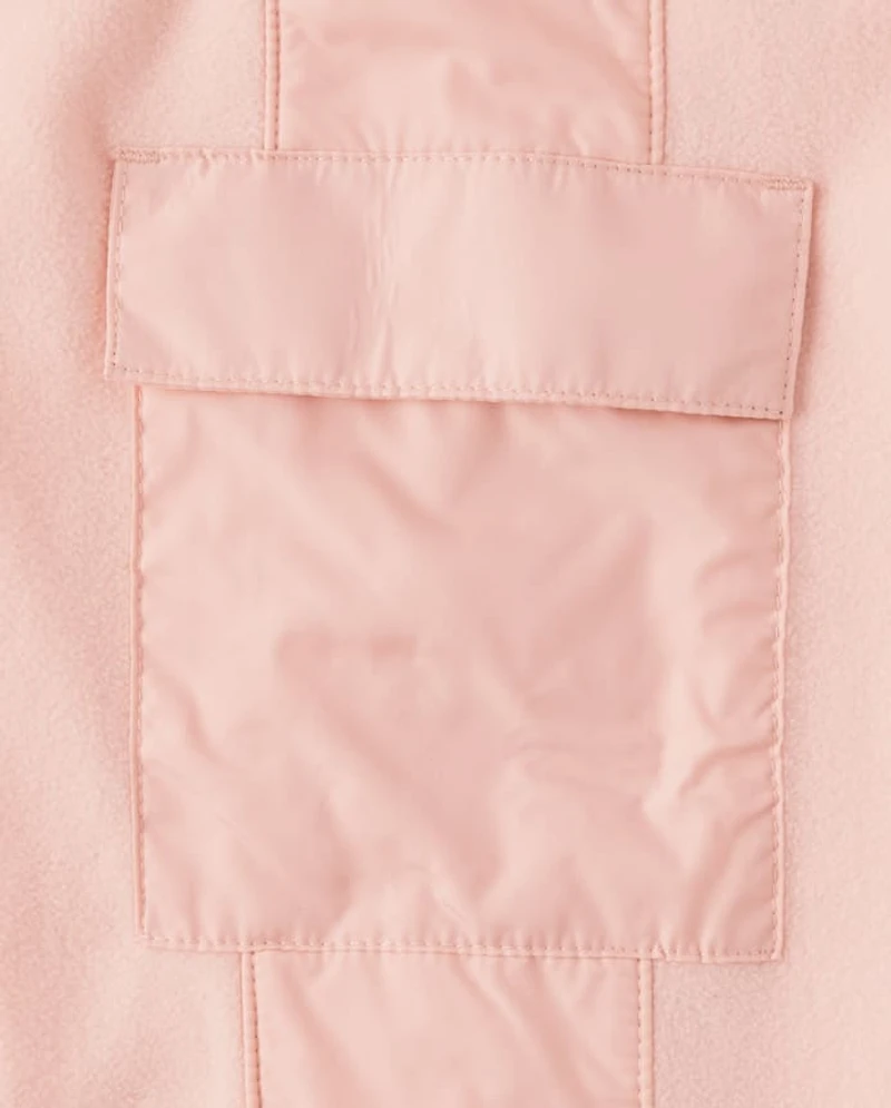 Girls Microfleece Cargo Jogger Pants