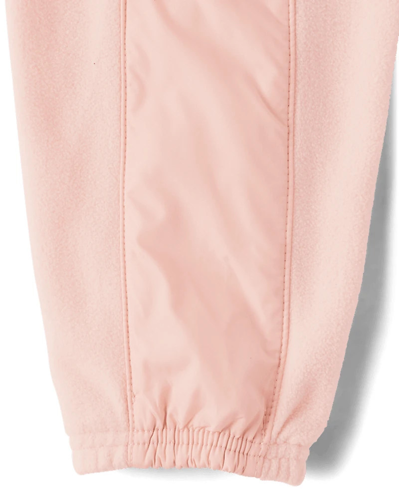 Girls Microfleece Cargo Jogger Pants