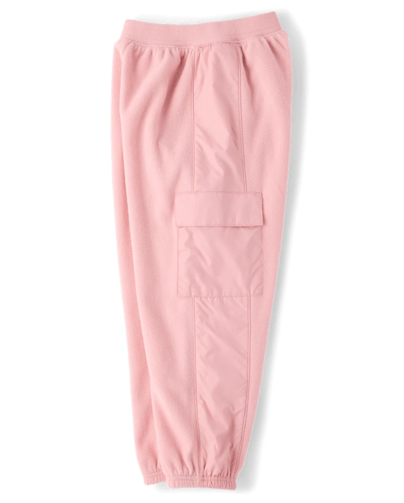 Pantalon de jogging cargo en micropolaire pour fille