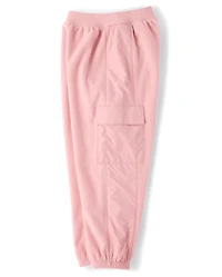 Pantalon de jogging cargo en micropolaire pour fille