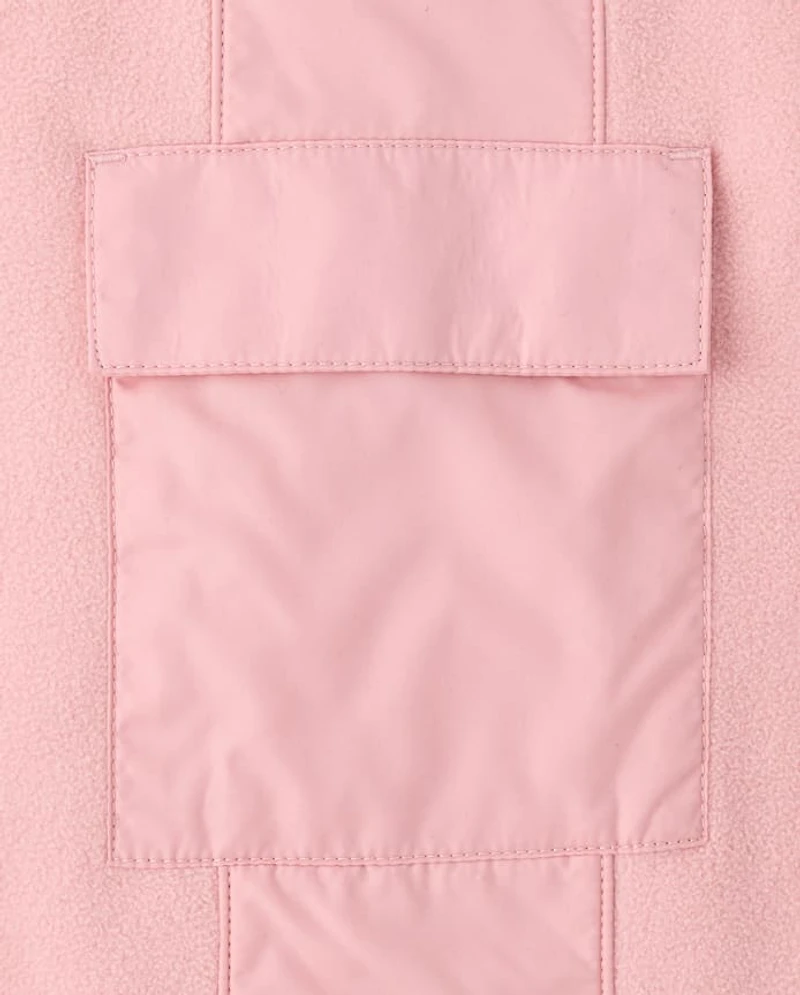 Pantalon de jogging cargo en micropolaire pour fille