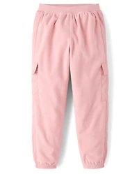 Pantalon de jogging cargo en micropolaire pour fille