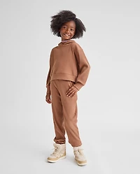 Girls Plush Rib Jogger Pants