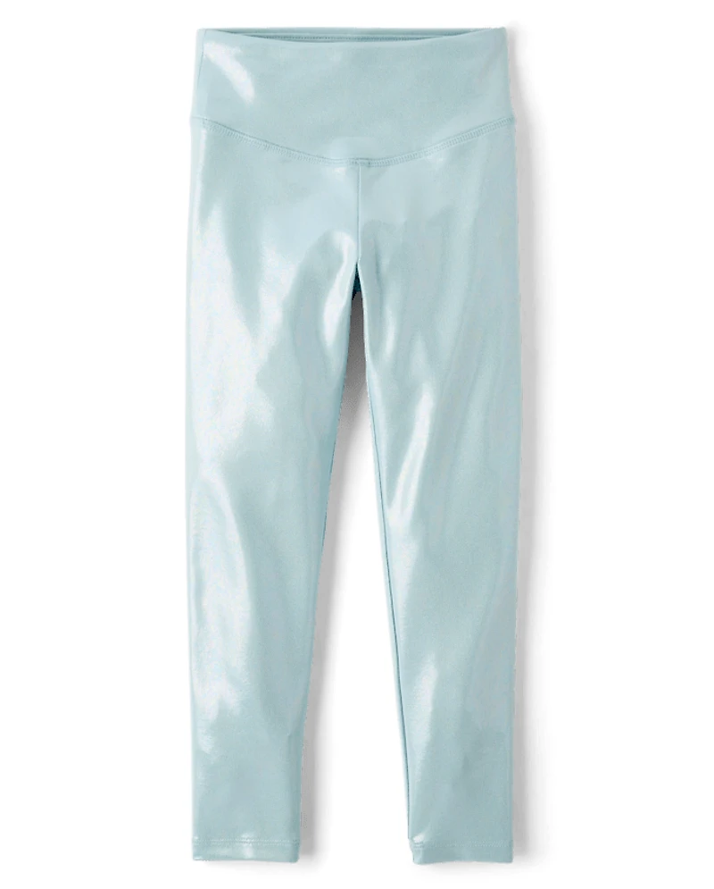 Girls High Shine Leggings