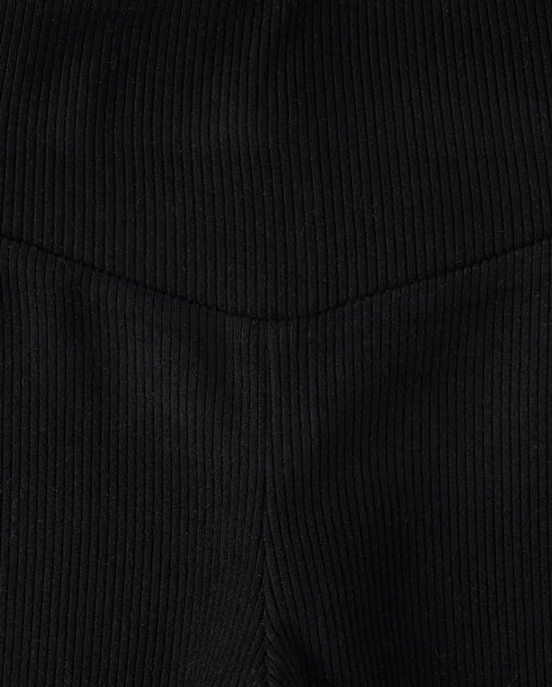 Girls Sueded Rib Flare Leggings