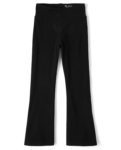 Girls Sueded Rib Flare Leggings