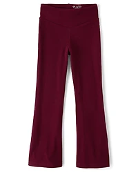 Girls Sueded Rib Flare Leggings