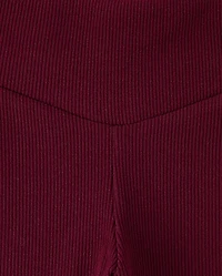 Girls Sueded Rib Flare Leggings