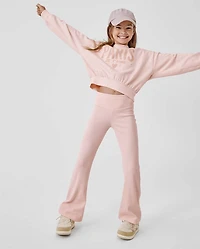 Girls Sueded Rib Flare Leggings