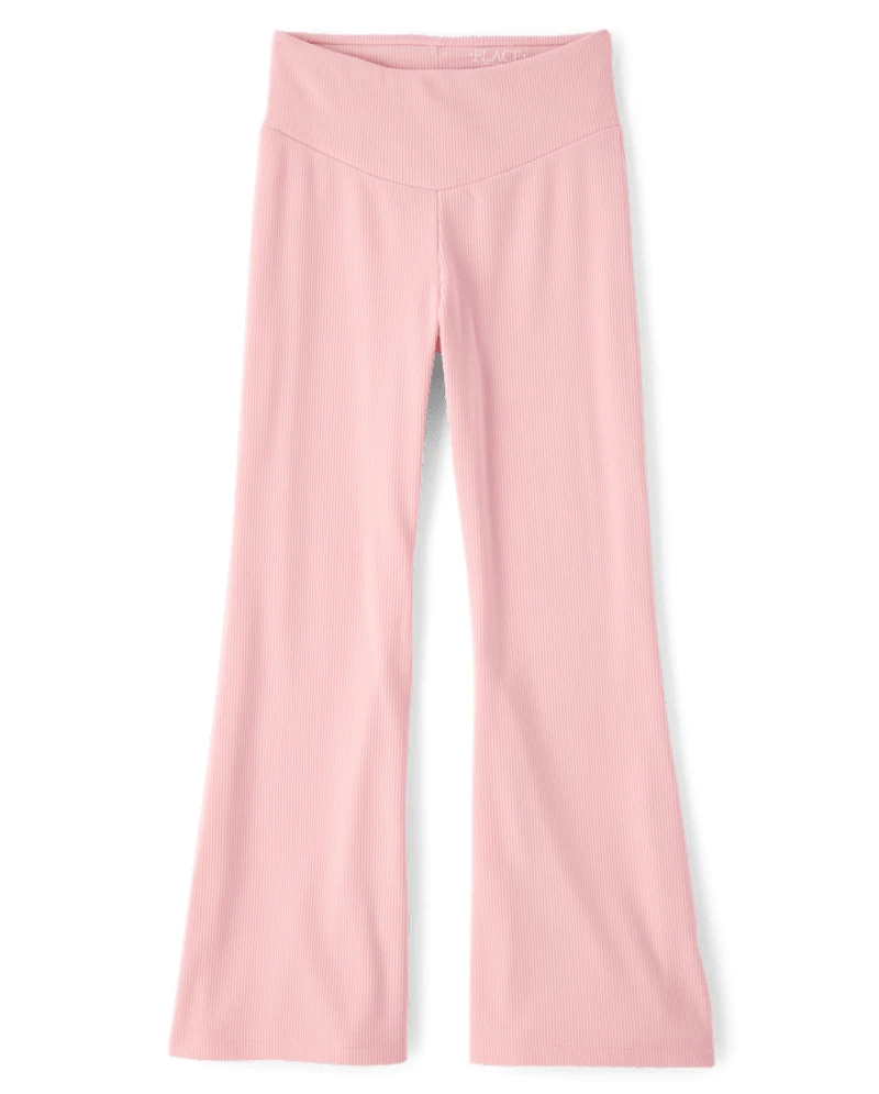 Girls Sueded Rib Flare Leggings