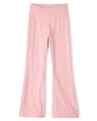 Girls Sueded Rib Flare Leggings