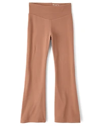 Girls Sueded Rib Flare Leggings