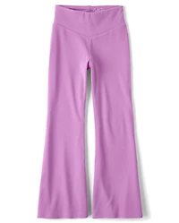 Girls Sueded Rib Flare Leggings