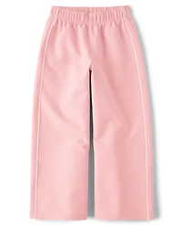 Girls Cozy Wide Leg Track Pants