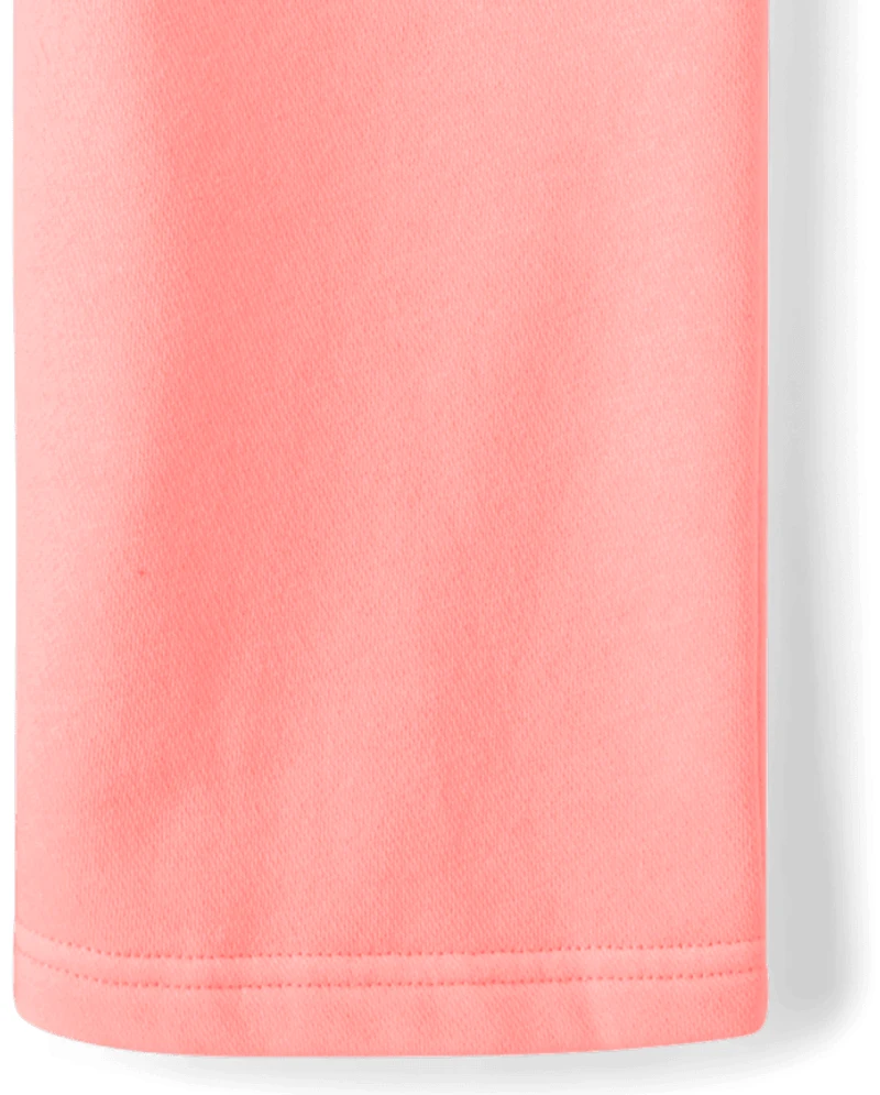 Kids Garment Dyed Premium Fleece Wide Leg Cargo Lounge Pants